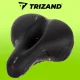 Велосипедное седло Trizand 00020987 с амортизацией и чехлом, черное
