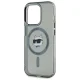 Karl Lagerfeld iPhone 15 Pro vāciņš IML Metal Choupette Head MagSafe, melns