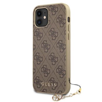 Guess 4G Charms Collection case for iPhone 12 Pro Max - brown