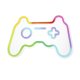 Gamepad RGB LED neona gaisma Forever Light FLRNE04 ar tālvadības pulti, daudzkrāsains