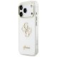 Guess IML 4G Script Metal Phone Case Cover iPhone 17 Pro - White