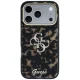 Чехол Guess IML 4G Script Metal для iPhone 17 Pro Max / 18 Pro Max, черный/коричневый