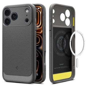 Чехол Spigen Rugged Armor Mag MagSafe для iPhone 17 Pro — серый