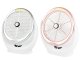 Portable Wireless Adjustable Table Fan with LED Lighting, Silver