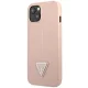 Guess Saffiano Triangle Logo vāciņš iPhone 14 Plus, rozā