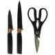 Kitchen Knife Set with Scissors and Stand (7 Pieces, Marble Design)