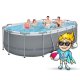 Bestway 56620 Power Steel Frame Pool 427x250x100 cm, 18-in-1 Set