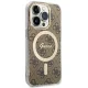 Guess 4G MagSafe vāciņš Apple iPhone 15 Pro - Brūns