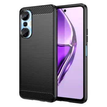 Infinix Hot 20S Case Carbon Case Flexible TPU Cover, Black