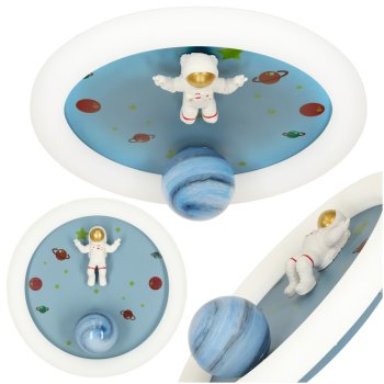 LUMELA dimmable LED ceiling lamp for kids room with remote, astronaut