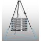 Berdsen BD-884 ugunskura grils ar trijkāji, 80 cm, melns