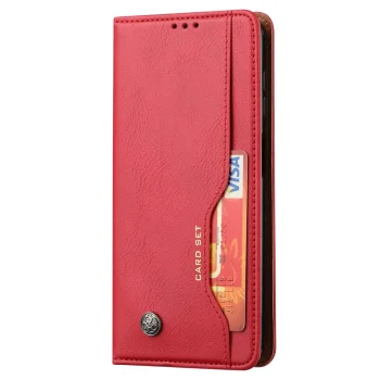 Samsung Galaxy A34 (SM-A346) PU Leather Wallet Book Case Cover, Red | Telefona Vāciņš Maciņš Apvalks Grāmatiņa