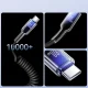 Joyroom S-A43 Crystal-Clear spirālveida USB-C uz USB-C kabelis 60W 1.5m, melns