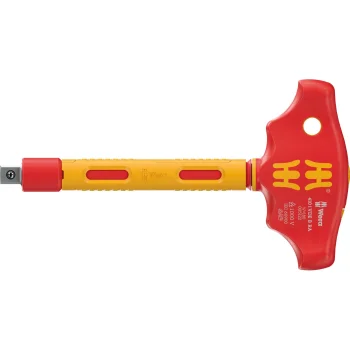 Wera 410 i VDE B RA VDE Insulated T-Handle Ratchet Adapter Screwdriver 3/8"