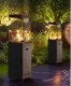 Gas Patio Heater 44,000 BTU (13 kW) with Glass Tube, Volcanic Rocks and Cover