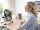 Quiet Metal Desk Fan 22cm USB-C 2 Speeds Home Office, Black