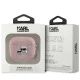 Karl Lagerfeld AirPods 3 maciņš Monogram Karl & Choupette Head, rozā
