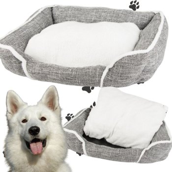 Soft and Comfortable Dog Bed with Cushion, Size L