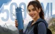 Thermos Flask 500 ml with 3 Cups, Stainless Steel, Navy Blue