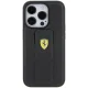 Ferrari iPhone 15 Pro vāciņš Grip Stand Metal Logo, melns