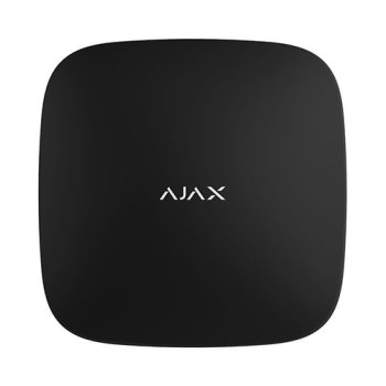 Ajax Hub 2 Plus apsardzes sistēmas vadības panelis, melns