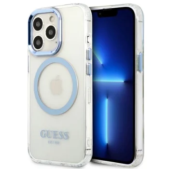Apple iPhone 13 Pro 6.1'' Guess Metal Outline Magsafe Case Cover, Blue | Чехол Кейс Бампер...