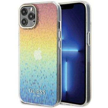Guess iPhone 12 / 12 Pro Case IML Faceted Mirror Disco Iridescent, Multicolor