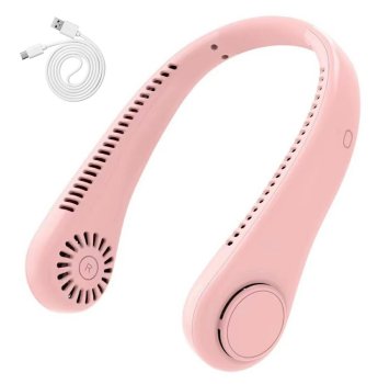 Portable Neck Fan, Pink