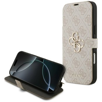 Guess Book 4G Metal Logo Phone Case Cover iPhone 17 Pro Max - Pink