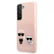 Samsung Galaxy S22+ Plus 5G (SM-S906) Karl Lagerfeld Silicone Ikonik Karl & Choupette Case Cover (KLHCS22MSSKCI), Pink...