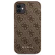 Чехол Guess 4G Metal Gold Logo для iPhone 11 / XR, коричневый