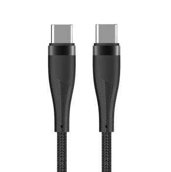 Maxlife USB Type C to USB Type C Data Charging Cable 60W, 1m, Black | Lādētājvads Datu Pārraides Kabelis