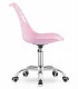Swivel Home Office Desk Chair PRINT Faux Leather with Chrome Base, Pink