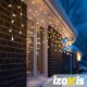 Izoxis 26858 Āra LED Lāsteku Virtene 100 LED 6m Silti Balta