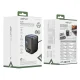 Galda lādētājs Acefast Z10 GaN 100W, ievelkams USB-C vads, TFT displejs, melns