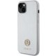 Guess iPhone 15 Plus Case 4G Strass Metal Logo, Silver