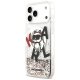 Karl Lagerfeld Liquid Glitter Choupette Logo MagSafe чехол для iPhone 17 Pro Max - прозрачный