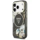 Guess IML Glitter Flowers Triangle MagSafe vāciņš iPhone 18 Pro Max un 17 Pro Max, melns