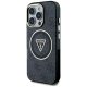 Guess IML Metal Glitter 4G Circle Triangle MagSafe vāciņš iPhone 16 Pro Max - Melns | Phone Case Cover Black