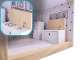 Bērnu spēļu koka leļļu māja ar mēbelēm konstruktors, 80cm | Wooden Play Dollhouse with Furniture