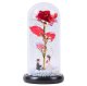 Eternal Rose in Glass Dome with RGB LED Light and Figurine