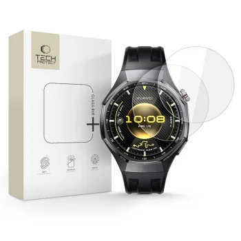 Tech-Protect Glass Fit+ aizsargstikls Huawei Watch GT 6 Pro 46mm, 2 gab., caurspīdīgs