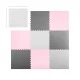 Ricokids 738234 putu puzles paklājiņš 180x180 cm, 9 gab., pelēks/rozā