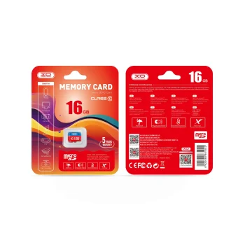 XO 16GB microSDHC Class 10 atmiņas karte, sarkana