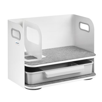 Ergo Office ER-440 galda organizators ar atvilktni, balts