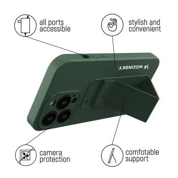 Wozinsky Kickstand Case vāciņš ar statīvu Samsung Galaxy A32 4G, melns