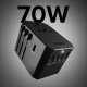 SBS Universal GaN Travel Adapter 70W, 3xUSB-C / 2xUSB-A, Black