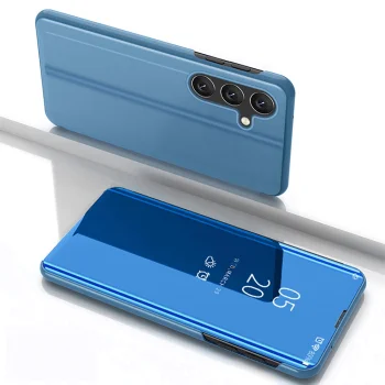 Clear View Flip Case for Samsung Galaxy S25+, Blue