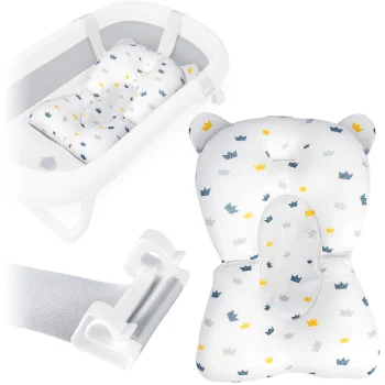 Подушка для детской ванночки Ricokids, бело-синяя