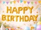 Happy Birthday folijas balonu virtene dzimšanas dienas dekorācija, zelta